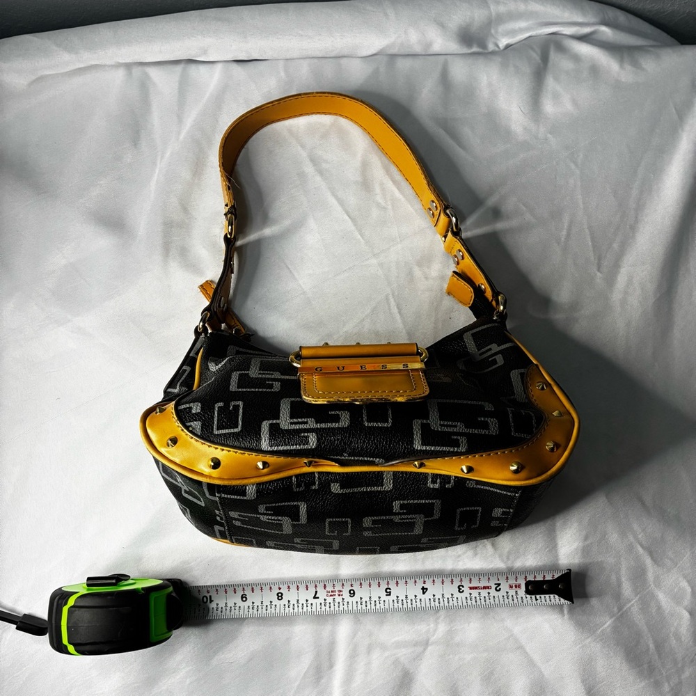 GUESS Black and Gold Shoulder Bag - Picture 4 of 9